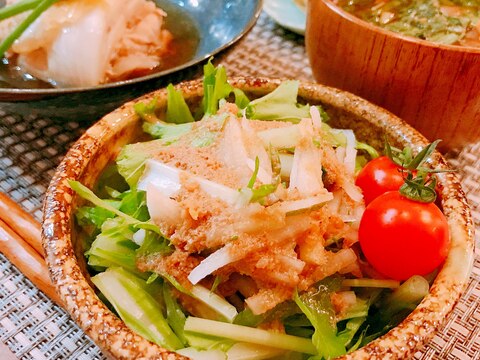 簡単♡水菜と大根のサラダ